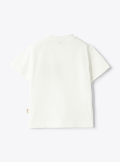 T-shirt in jersey con dettagli applicati - Bianco | Il Gufo