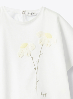 T-shirt dal design boxy in jersey - Bianco | Il Gufo