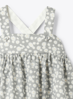 Top aus Baumwolle mit Blumenmuster - Grau | Il Gufo