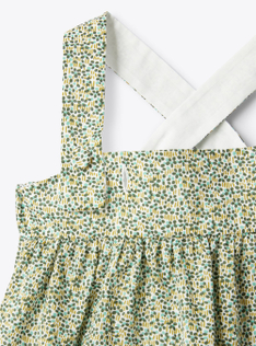 Top in Liberty Fabric - Verde | Il Gufo