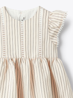 Kleid aus Viskose mit Volants - Rose | Il Gufo