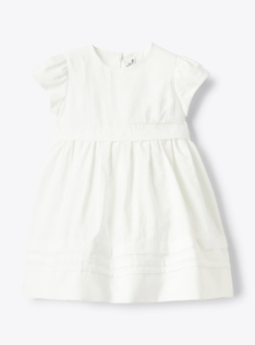 Viscose poplin dress - White | Il Gufo