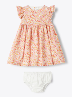 Liberty Fabric dress - Orange | Il Gufo