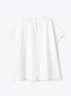 Jersey dress with applications - White | Il Gufo