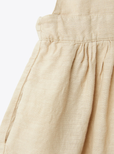 Abito salopette in lino - Beige | Il Gufo