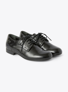 Shiny leather lace-up shoes - Black | Il Gufo