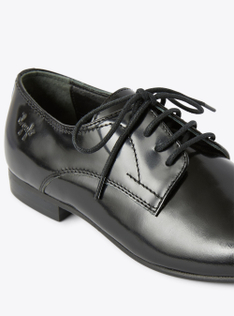 Shiny leather lace-up shoes - Black | Il Gufo