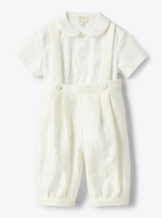 Linen shirt and pants set - White | Il Gufo