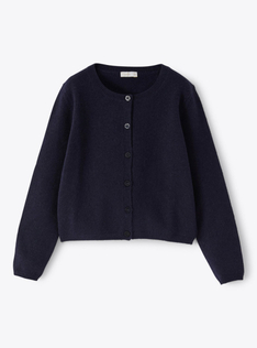 Cardigan in cashmere - Blu | Il Gufo