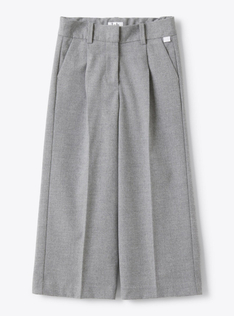 Pleated palazzo pants - Grey | Il Gufo