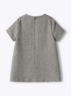 Abito a trapezio in misto lana e lurex - Grigio | Il Gufo