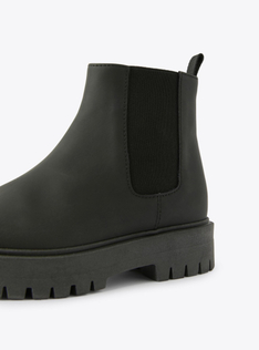 Leather ankle boot with elastic - Черный | Il Gufo