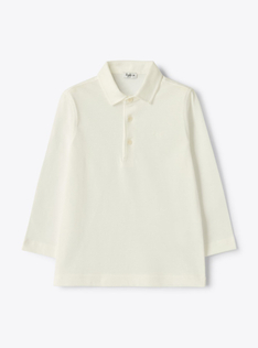 Polo shirt in cotton jersey - White | Il Gufo