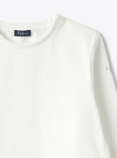 long-sleeved T-shirt in stretch cotton jersey - White | Il Gufo