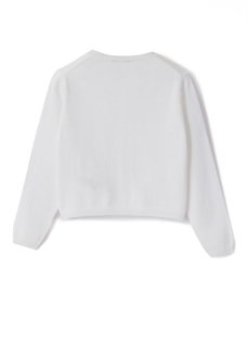 Bio-Baumwoll-Cardigan - Weiss | Il Gufo