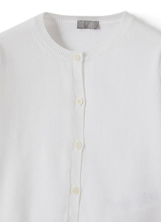 Bio-Baumwoll-Cardigan - Weiss | Il Gufo