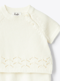 Completo in cotone organico - Bianco | Il Gufo