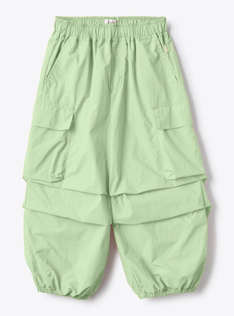 Pantaloni carrot fit in nylon Re-tech - Verde | Il Gufo