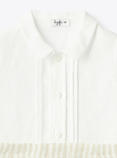 Linen romper - Brown | Il Gufo