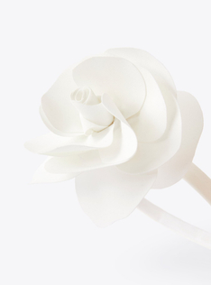 Headband with flower in cady - White | Il Gufo