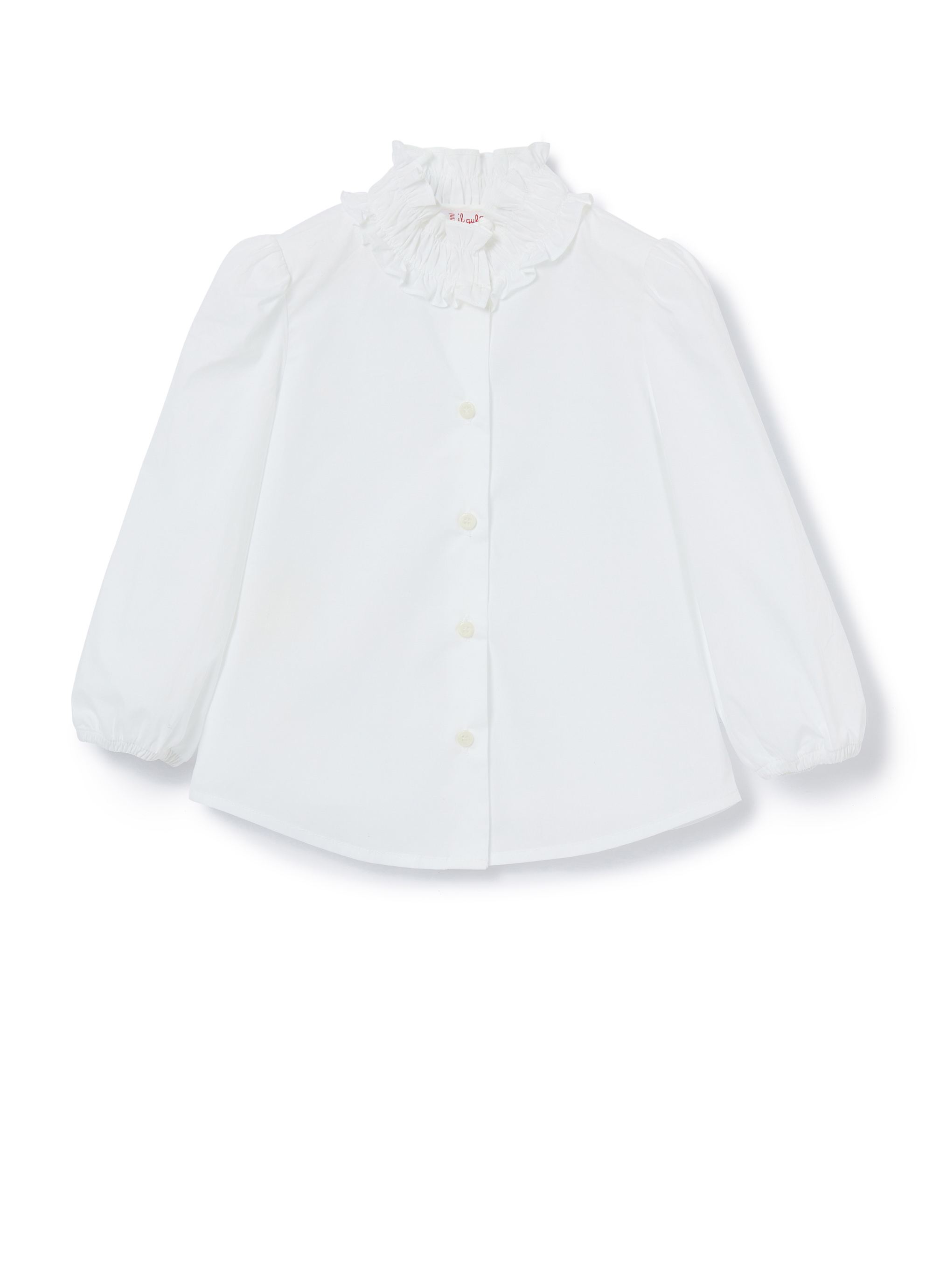 Weißes Hemd mit gekräuseltem Kragen - Weiss | Il Gufo
