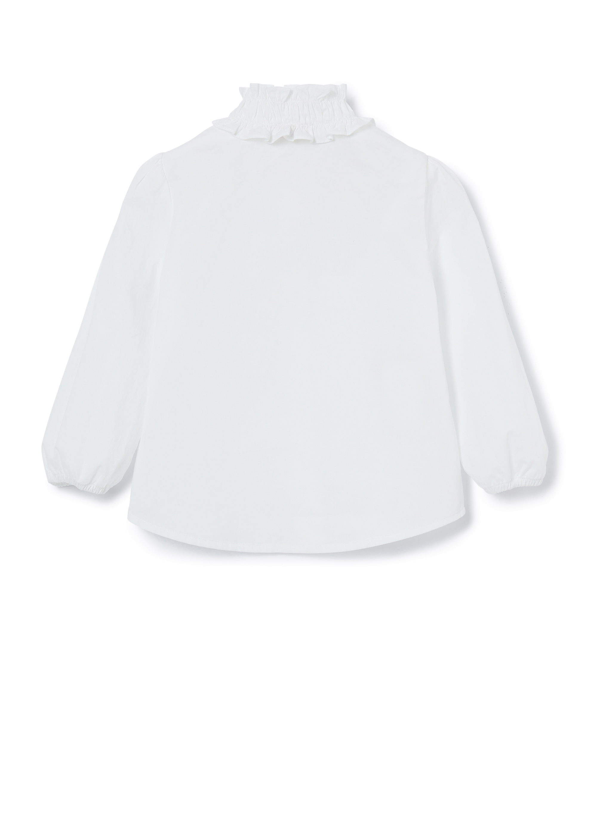 Weißes Hemd mit gekräuseltem Kragen - Weiss | Il Gufo