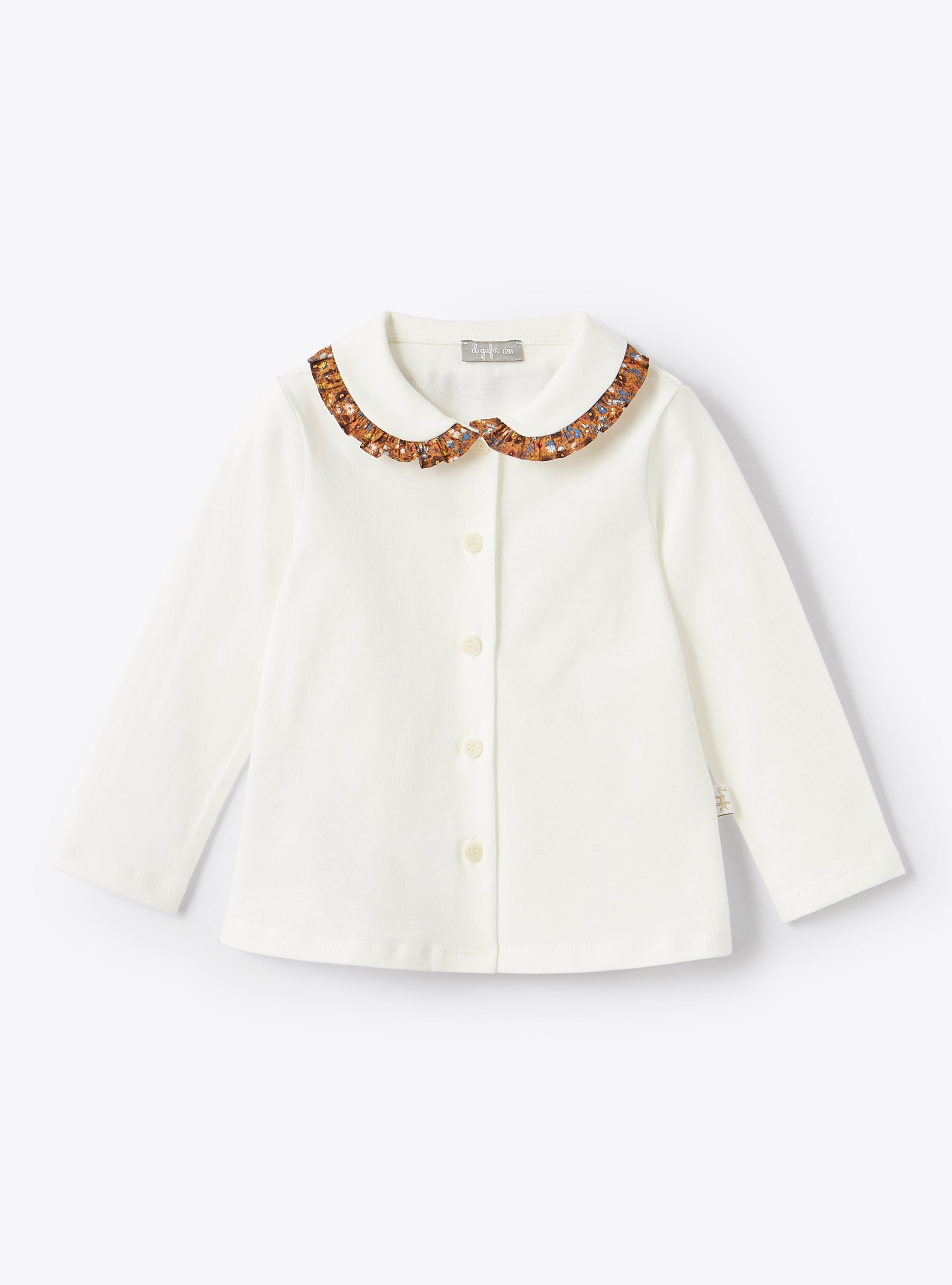 Floral print collar jersey blouse - Shirts - Il Gufo