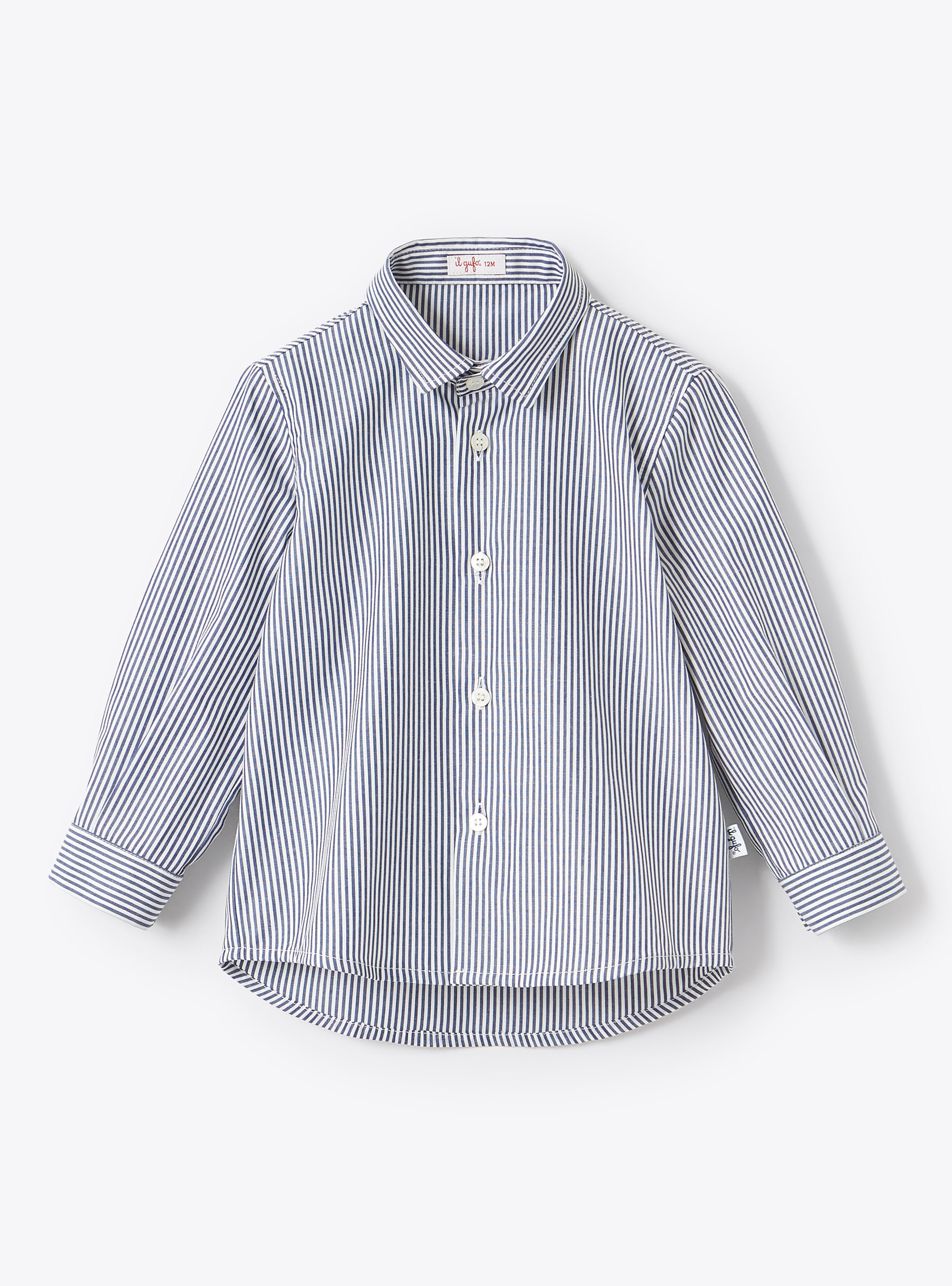 Striped regular fit shirt - Blue | Il Gufo