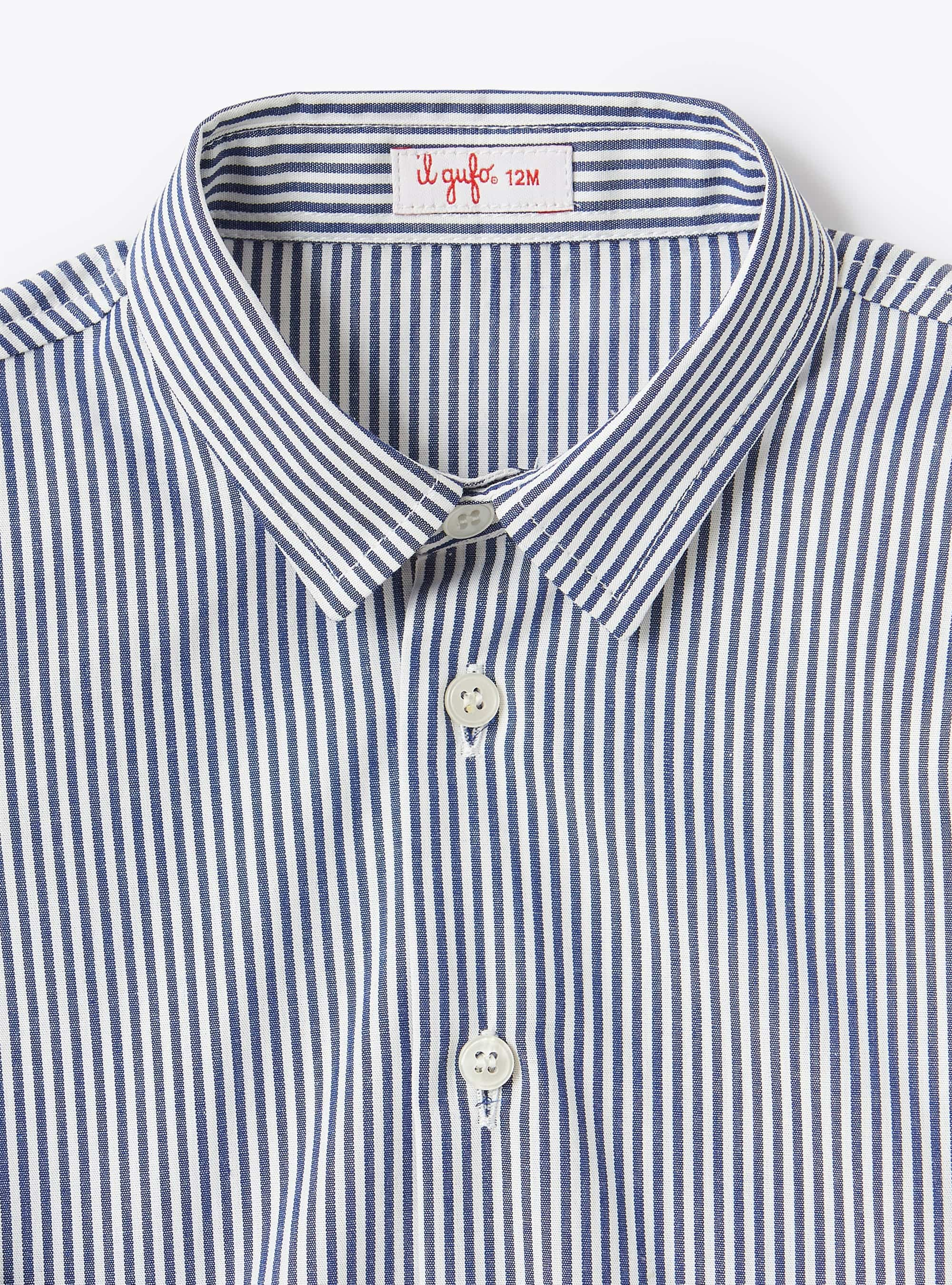 Striped regular fit shirt - Blue | Il Gufo