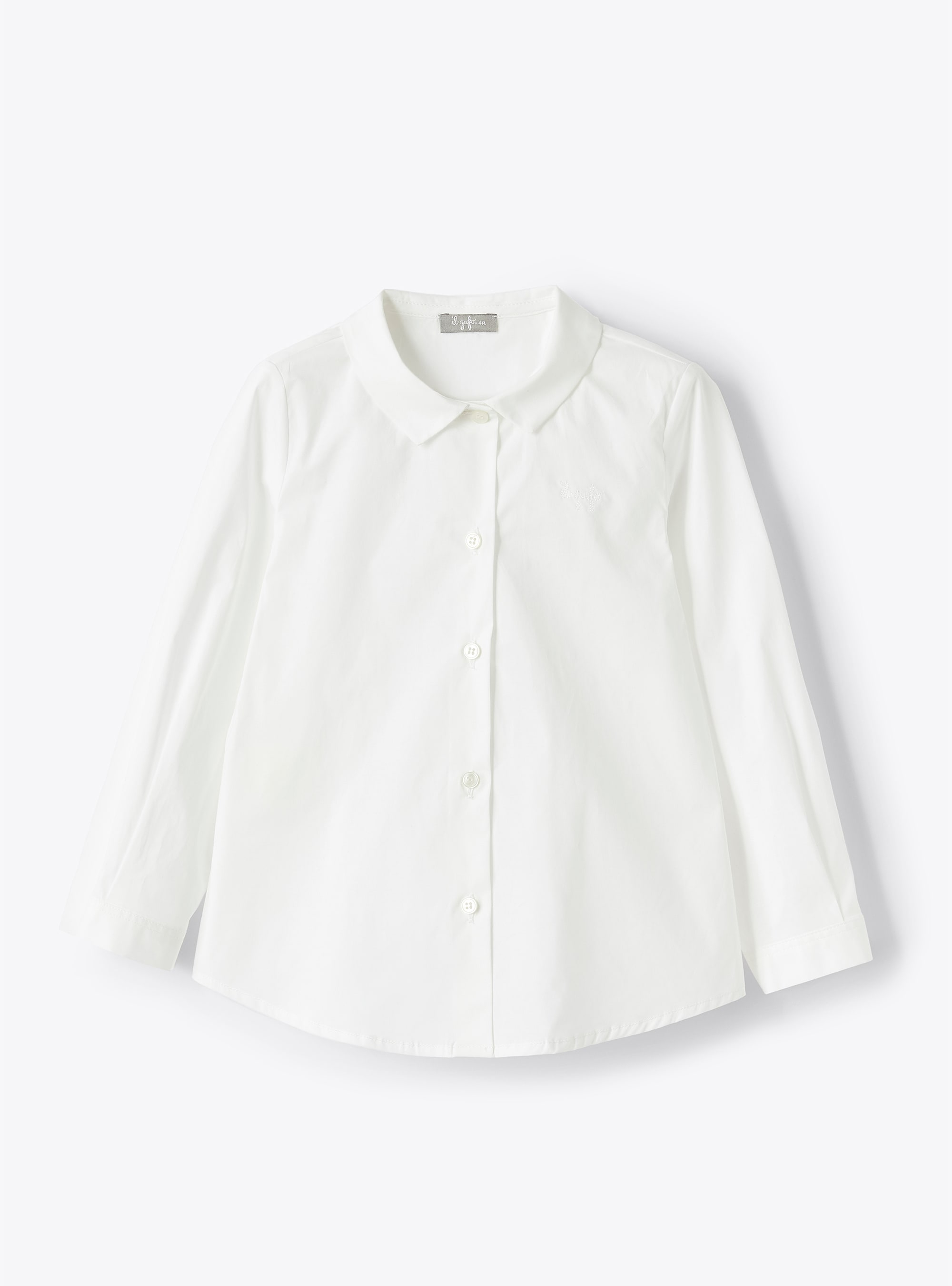 Camicia da bambina regular fit - Bianco | Il Gufo