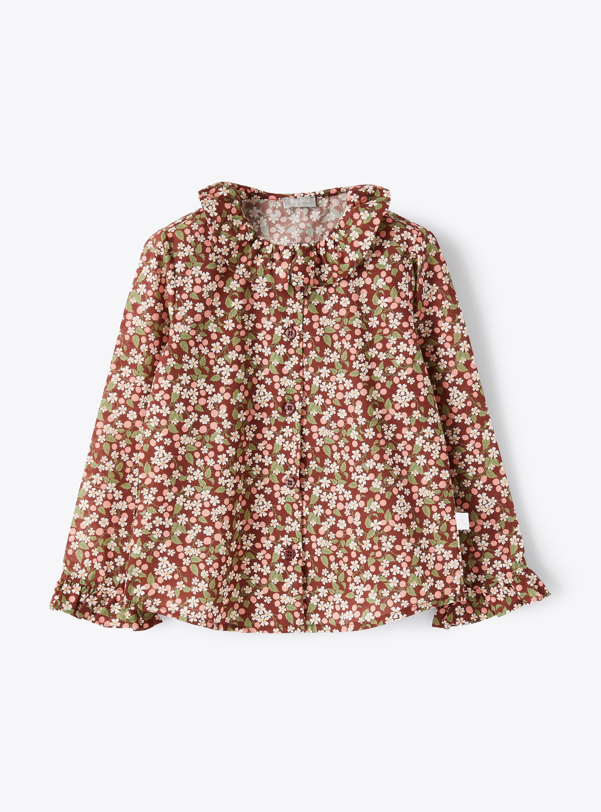 Burgundy Liberty Fabric blouse - Shirts - Il Gufo