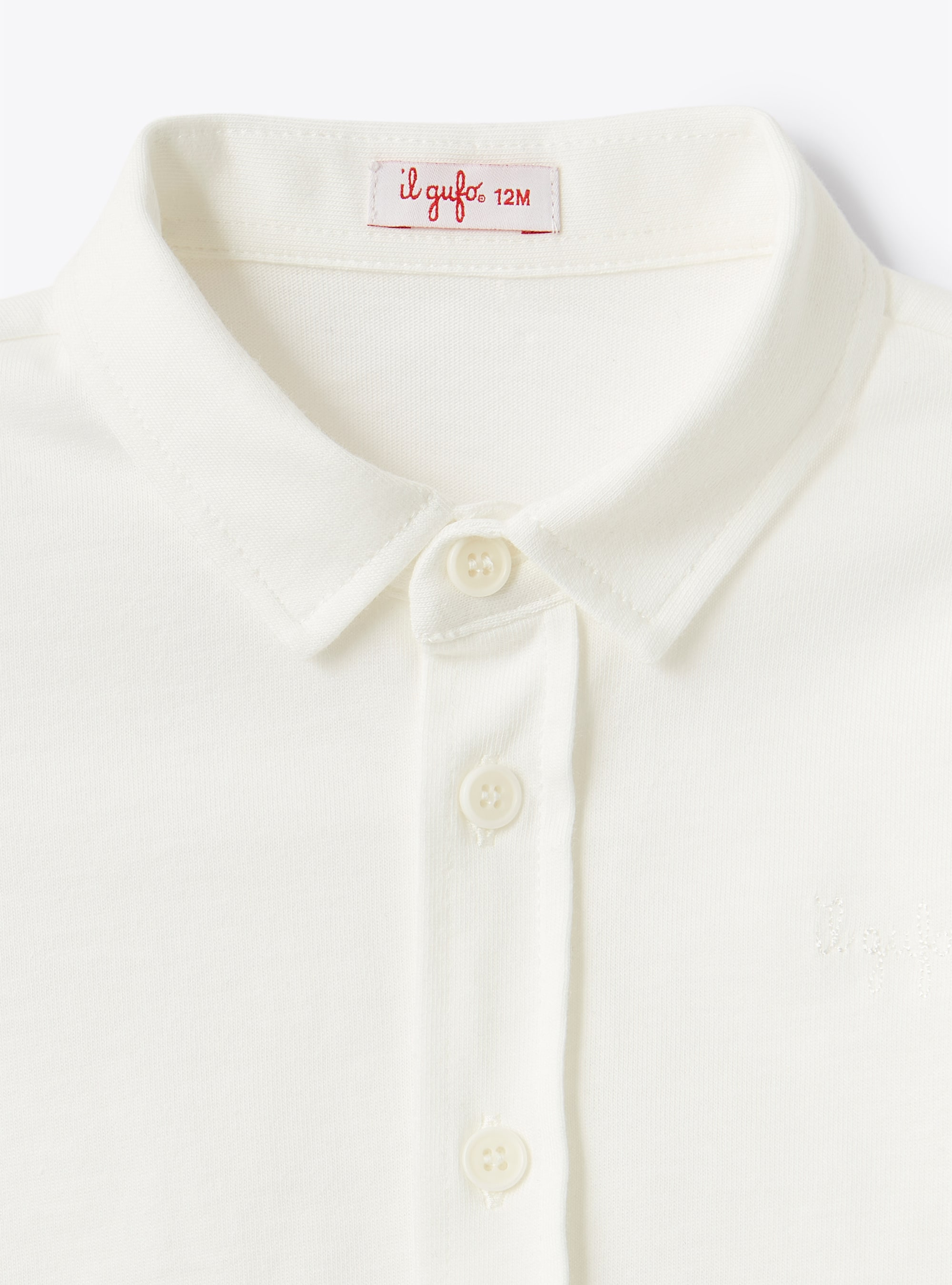 White cotton jersey shirt - White | Il Gufo