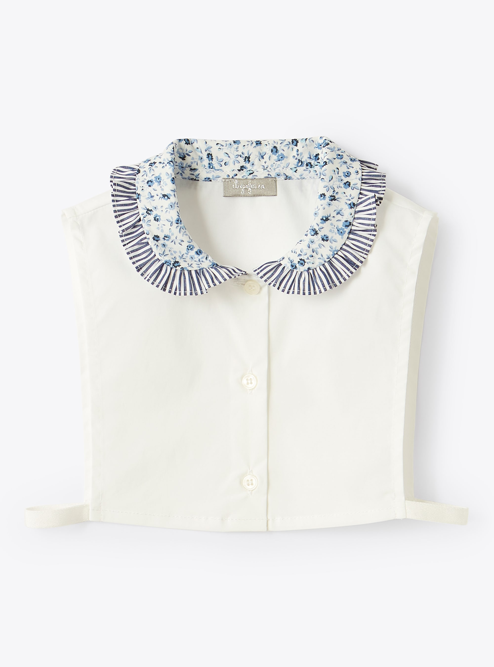 Floral print ruffle collar dickey - White | Il Gufo