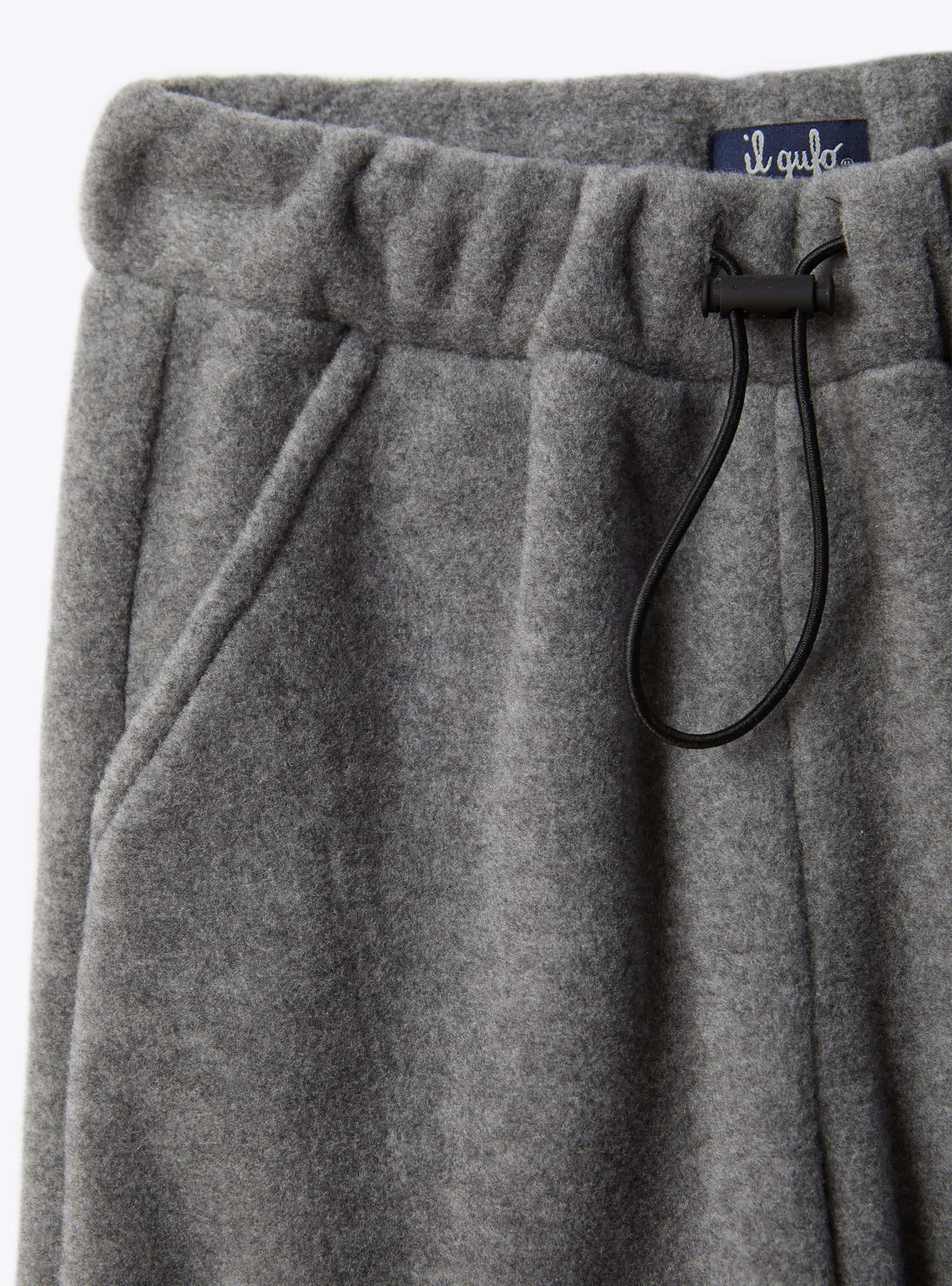 Set aus grauem Fleece mit Kapuze - Grau | Il Gufo