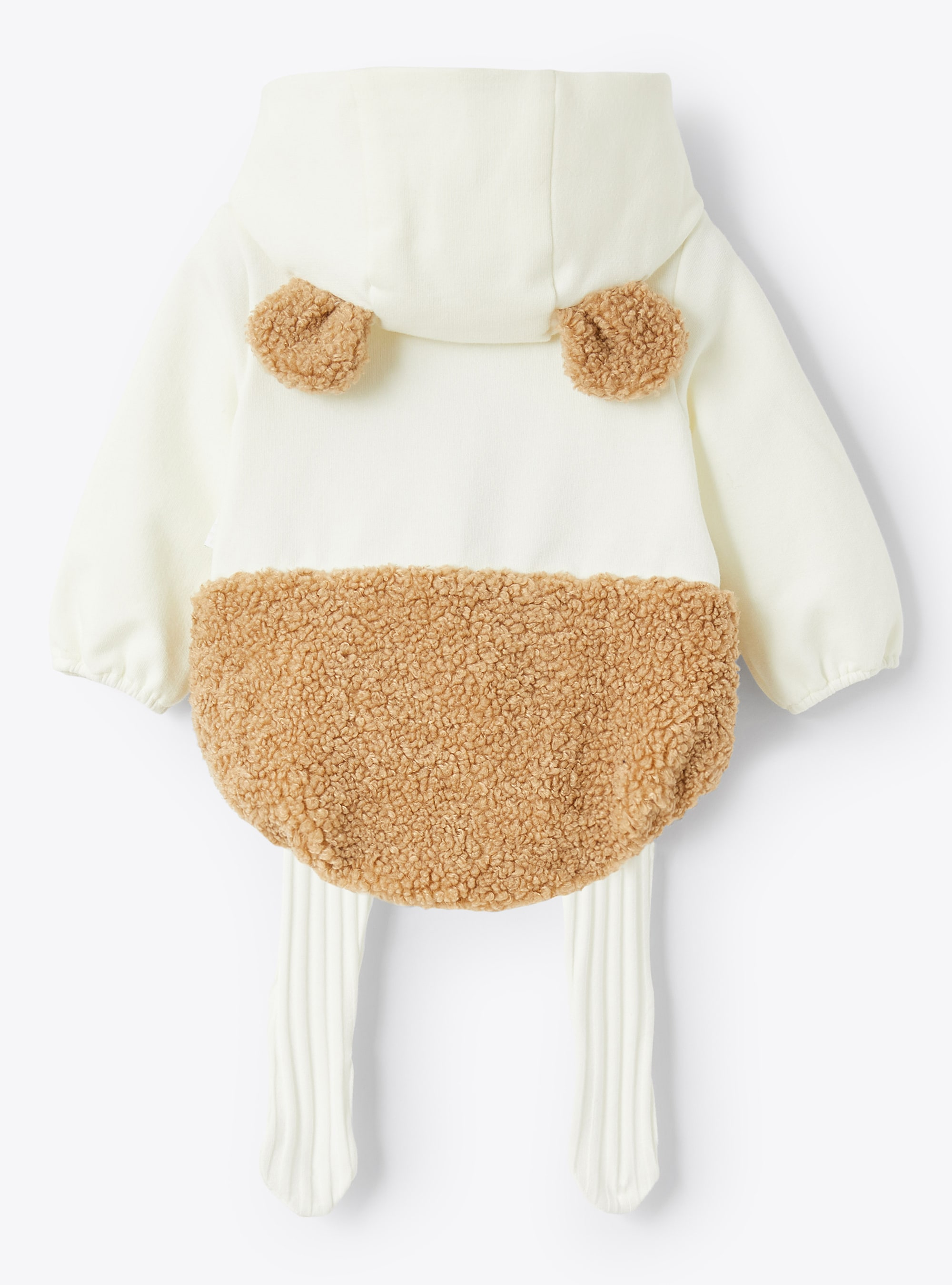 Teddy bear babysuit and leggings - White | Il Gufo