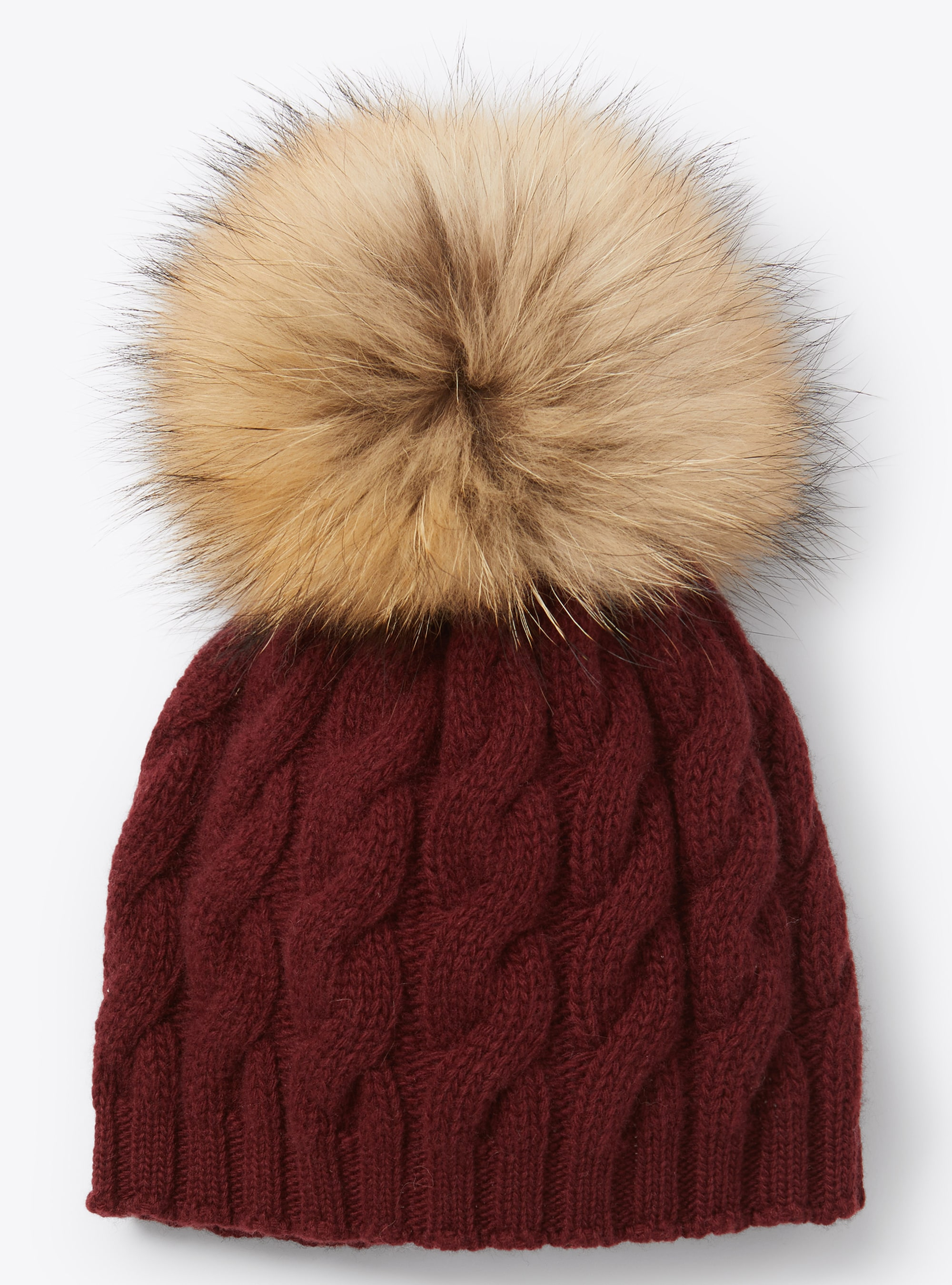 Pompom burgundy knitted hat - Burgundy | Il Gufo