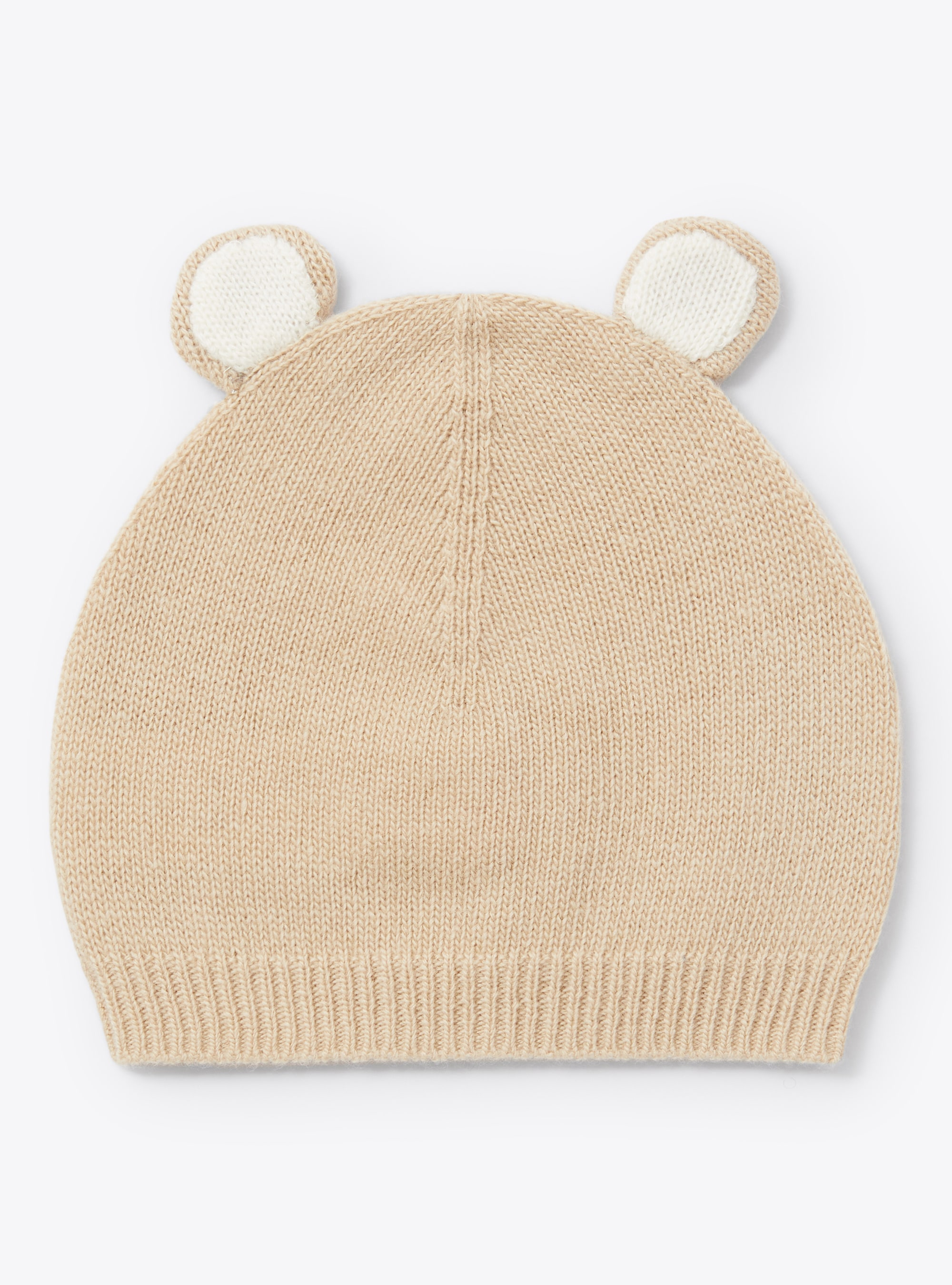 Cappellino da neonato con orecchiette - Beige | Il Gufo