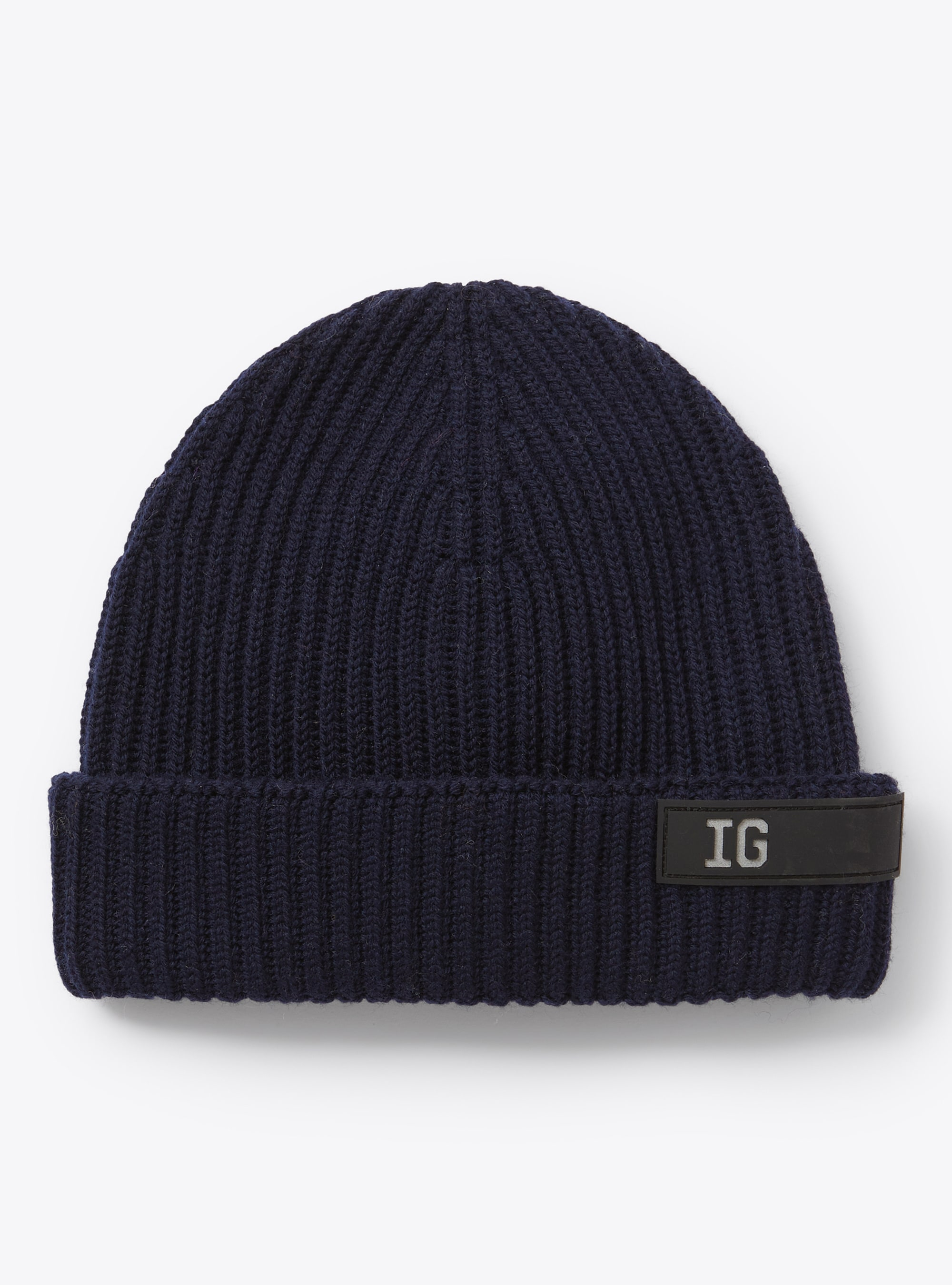 Cappello in lana blu con patch logo - Accessori - Il Gufo