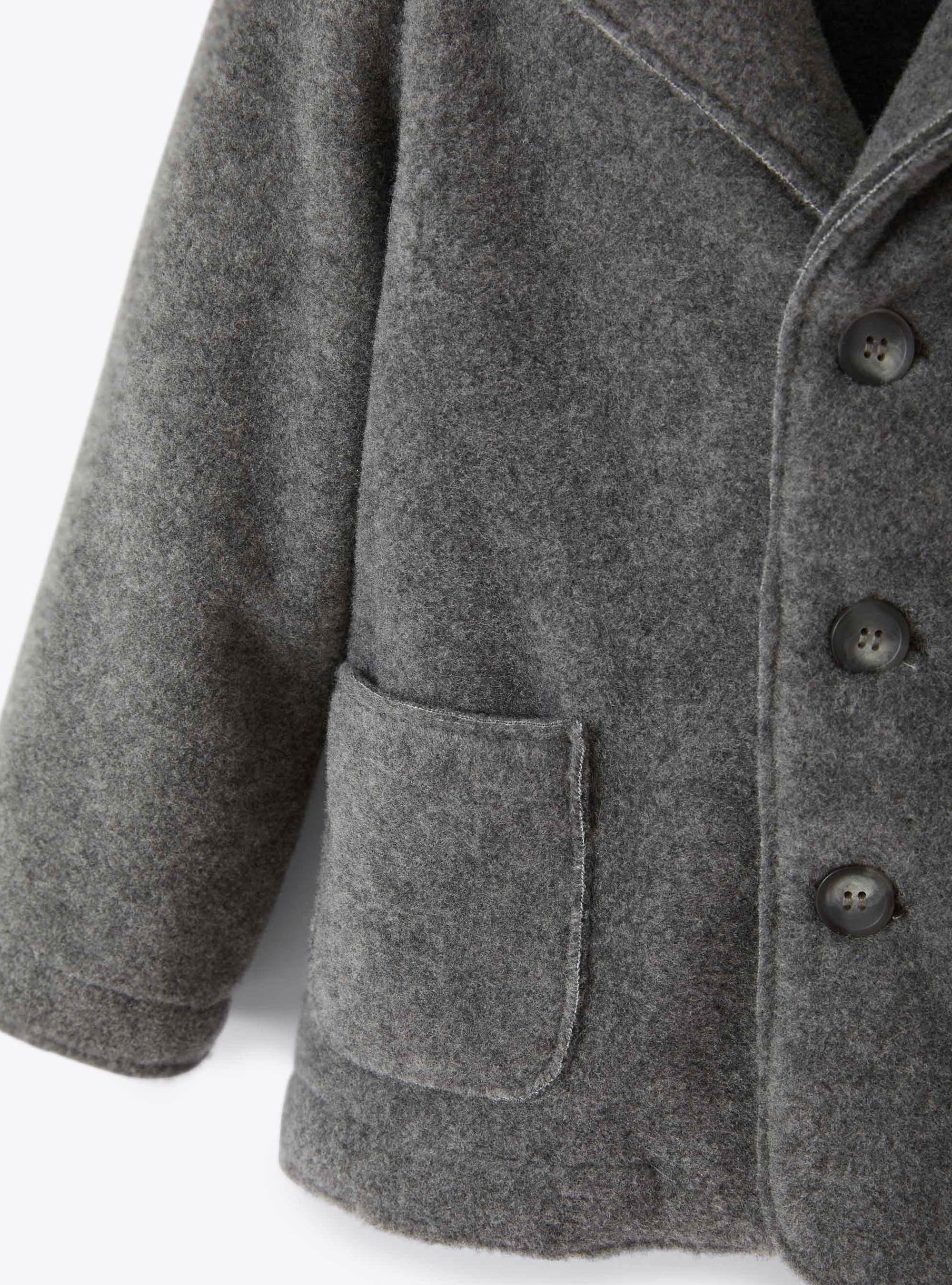 Grey fleece baby blazer - Grey | Il Gufo