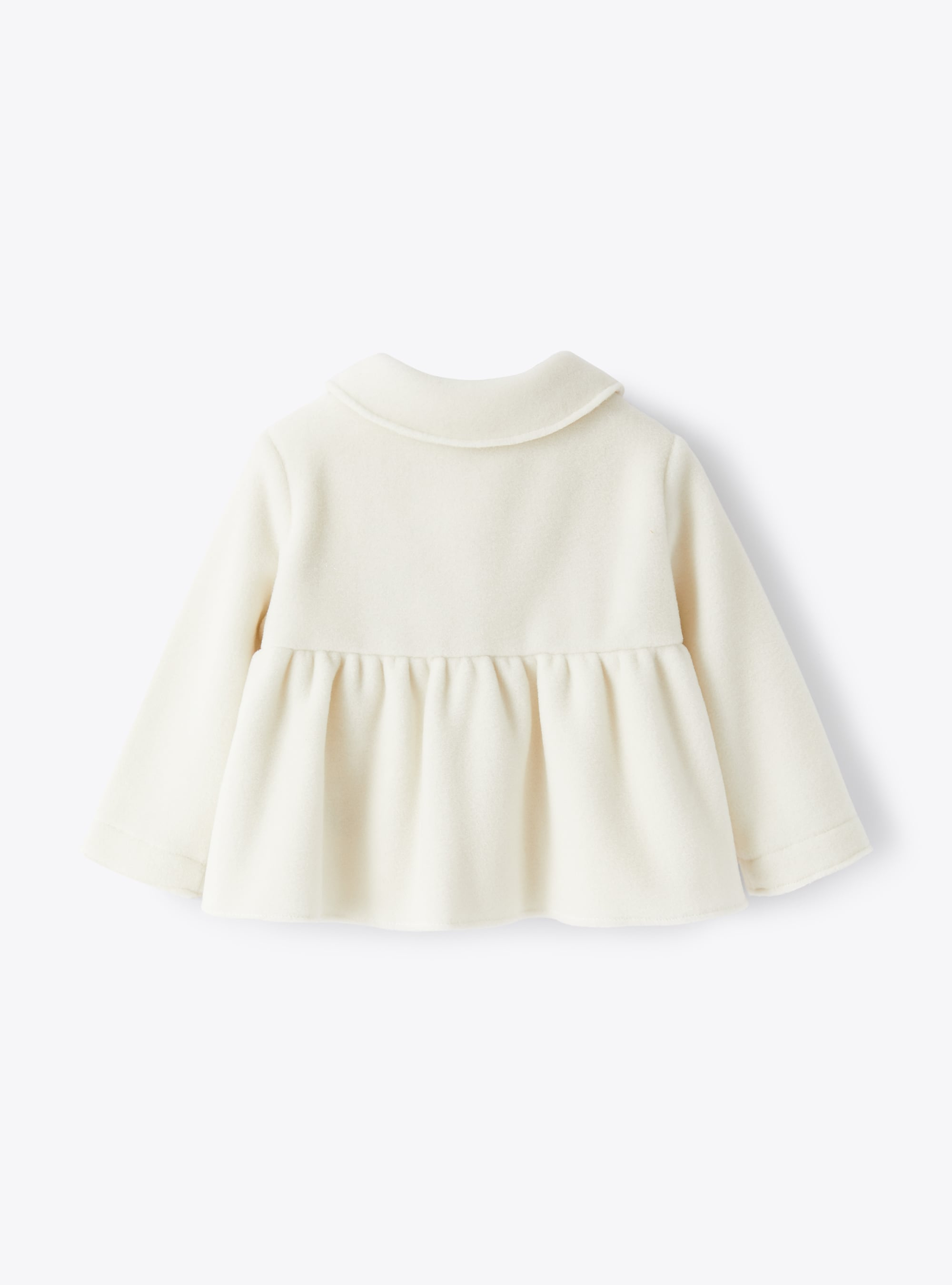 Babyjacke für Mädchen aus weißem Fleece - Beige | Il Gufo