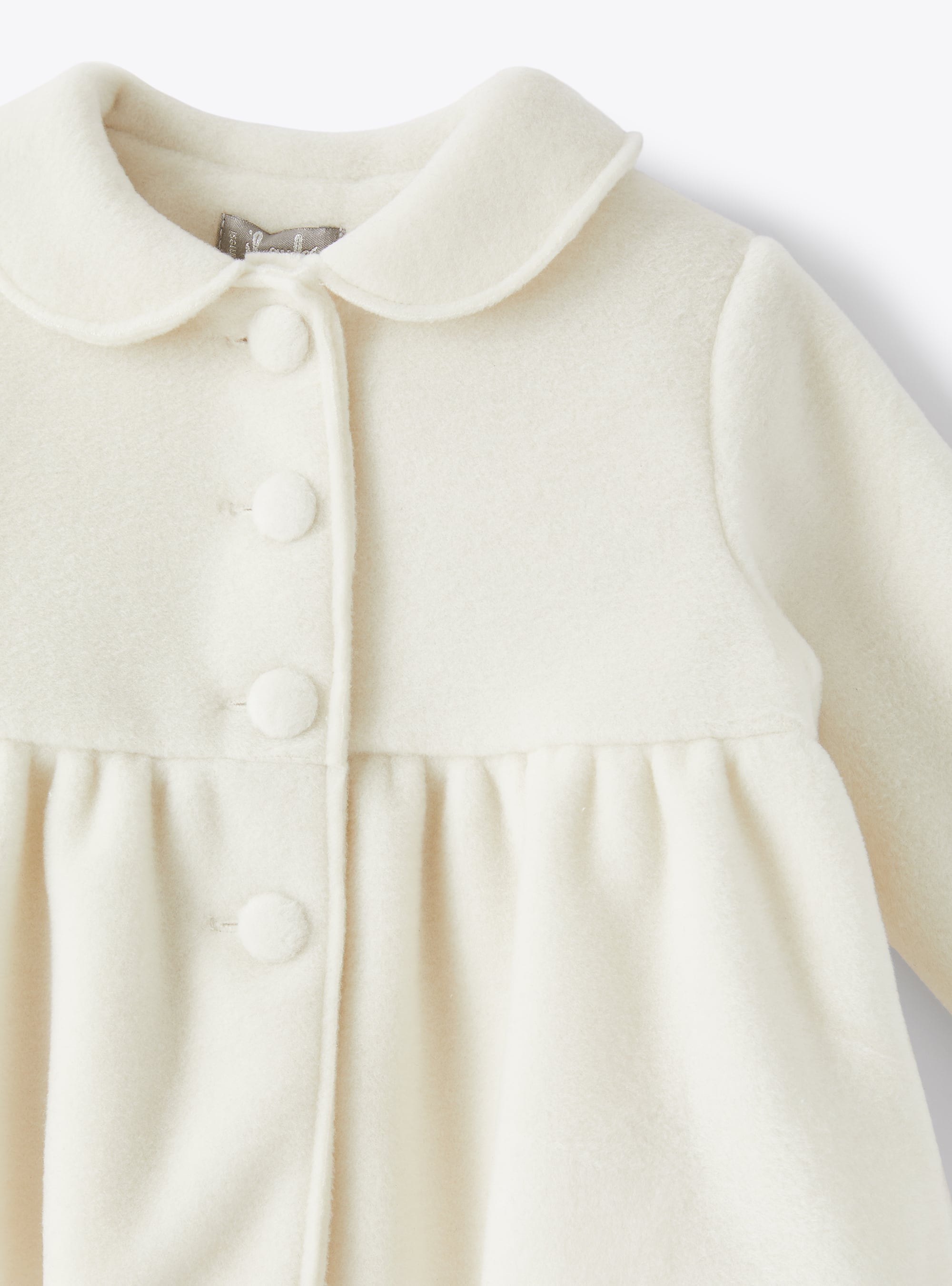Babyjacke für Mädchen aus weißem Fleece - Beige | Il Gufo