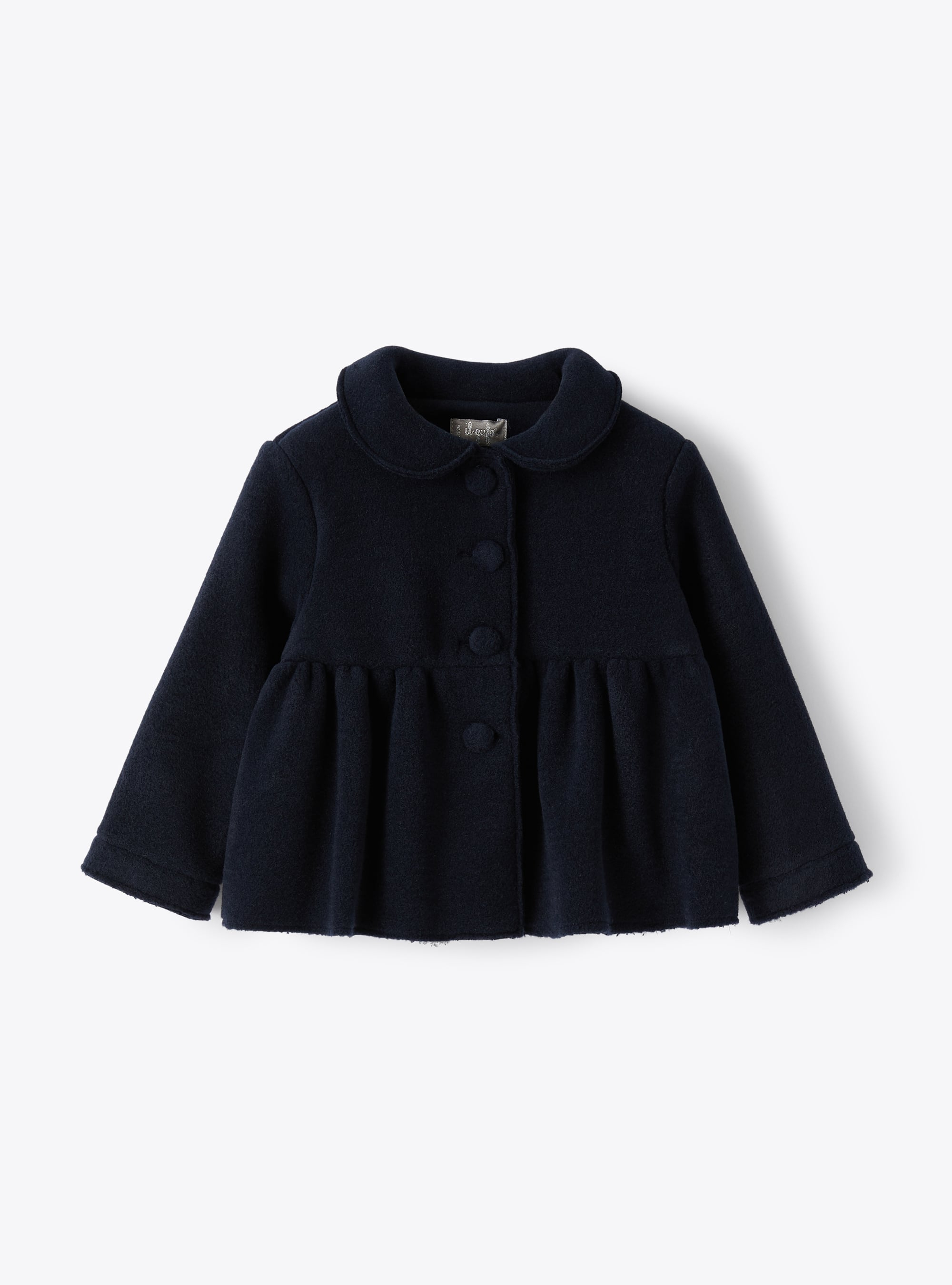 Baby girls' navy fleece jacket - Sweatshirts - Il Gufo