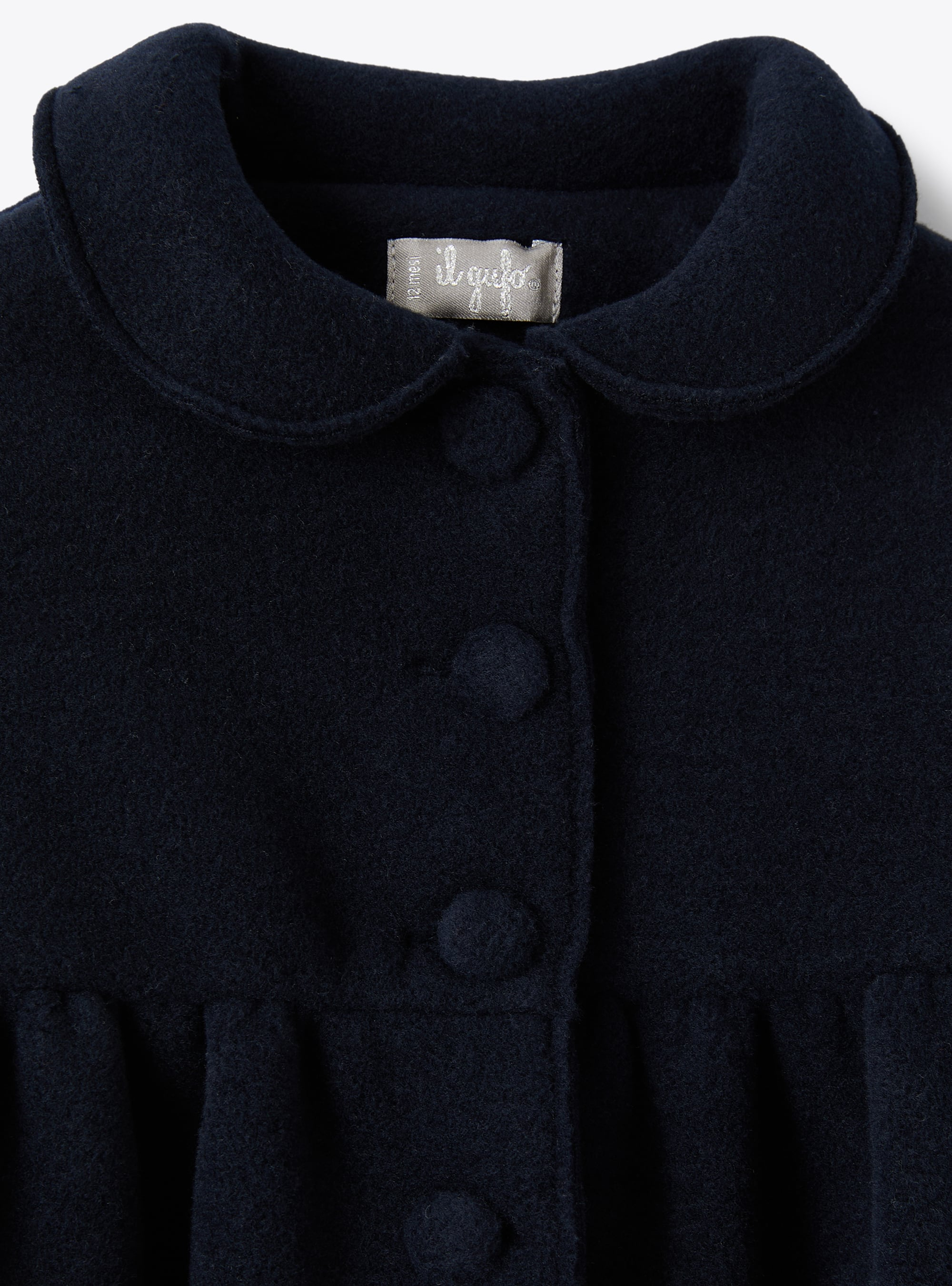 Baby girls' navy fleece jacket - Blue | Il Gufo