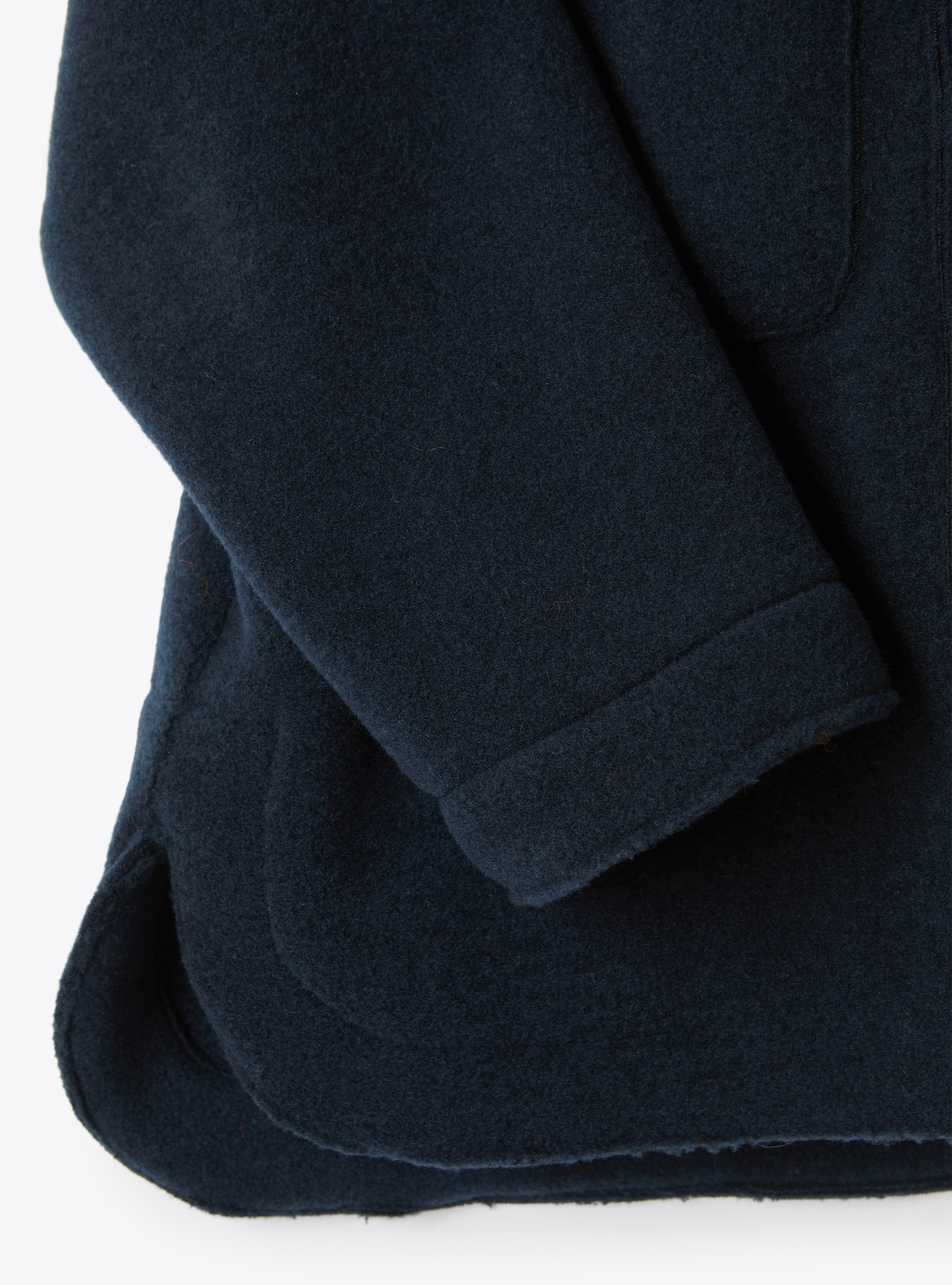 Navy fleece jacket with round collar - Blue | Il Gufo