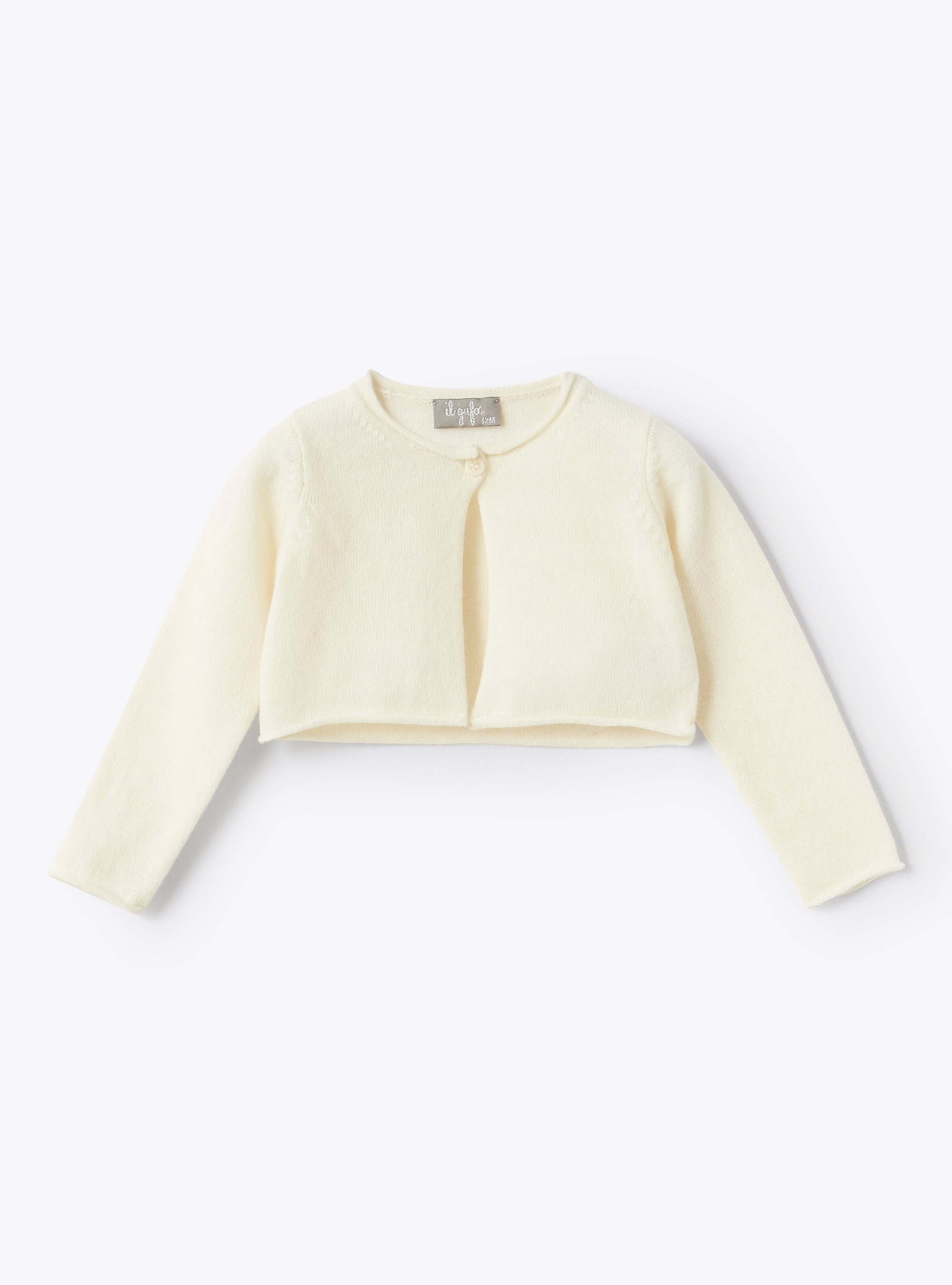 Cropped merino wool cardigan - Sweaters - Il Gufo