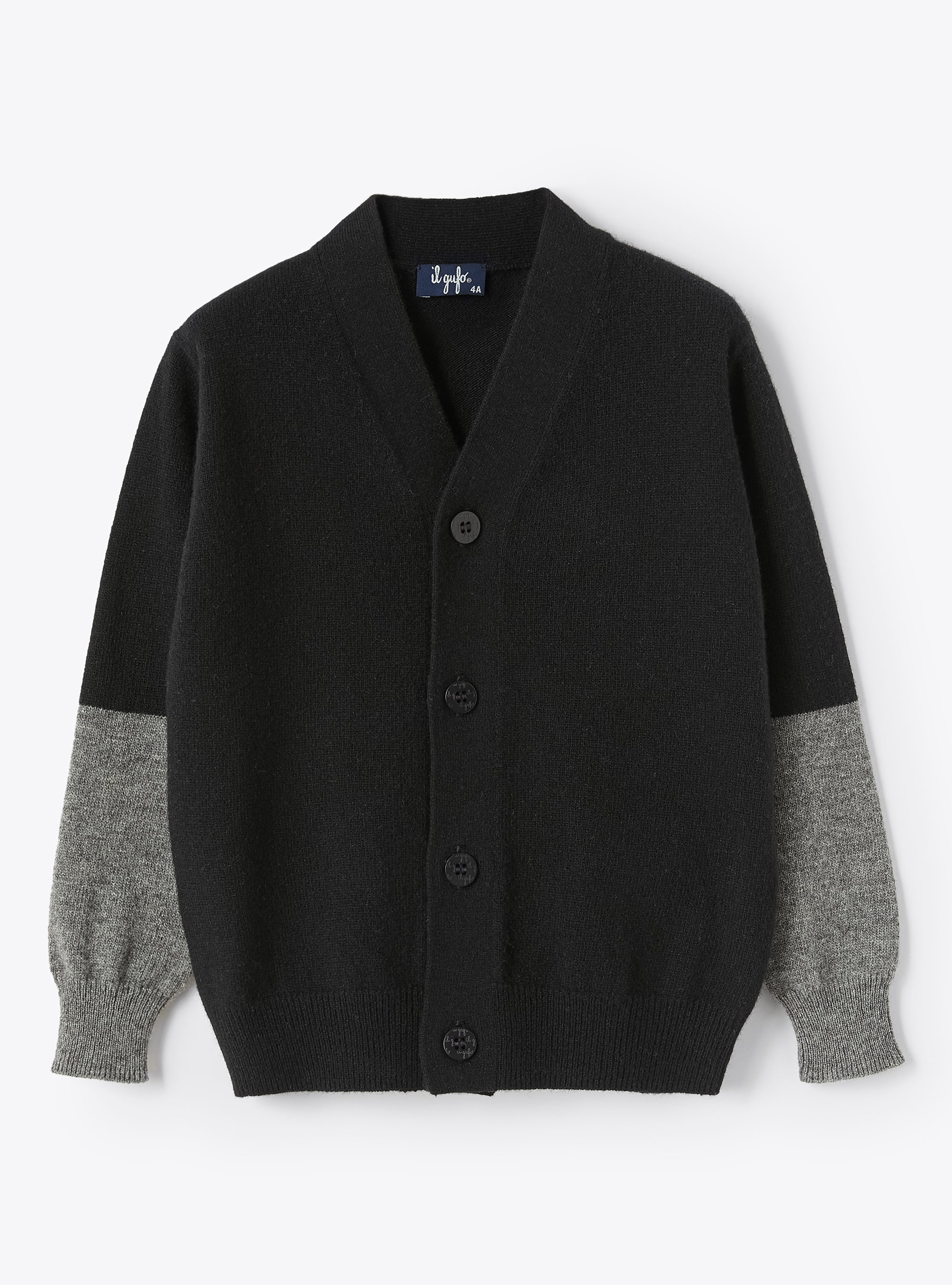 Colour-block merino wool cardigan - Sweaters - Il Gufo