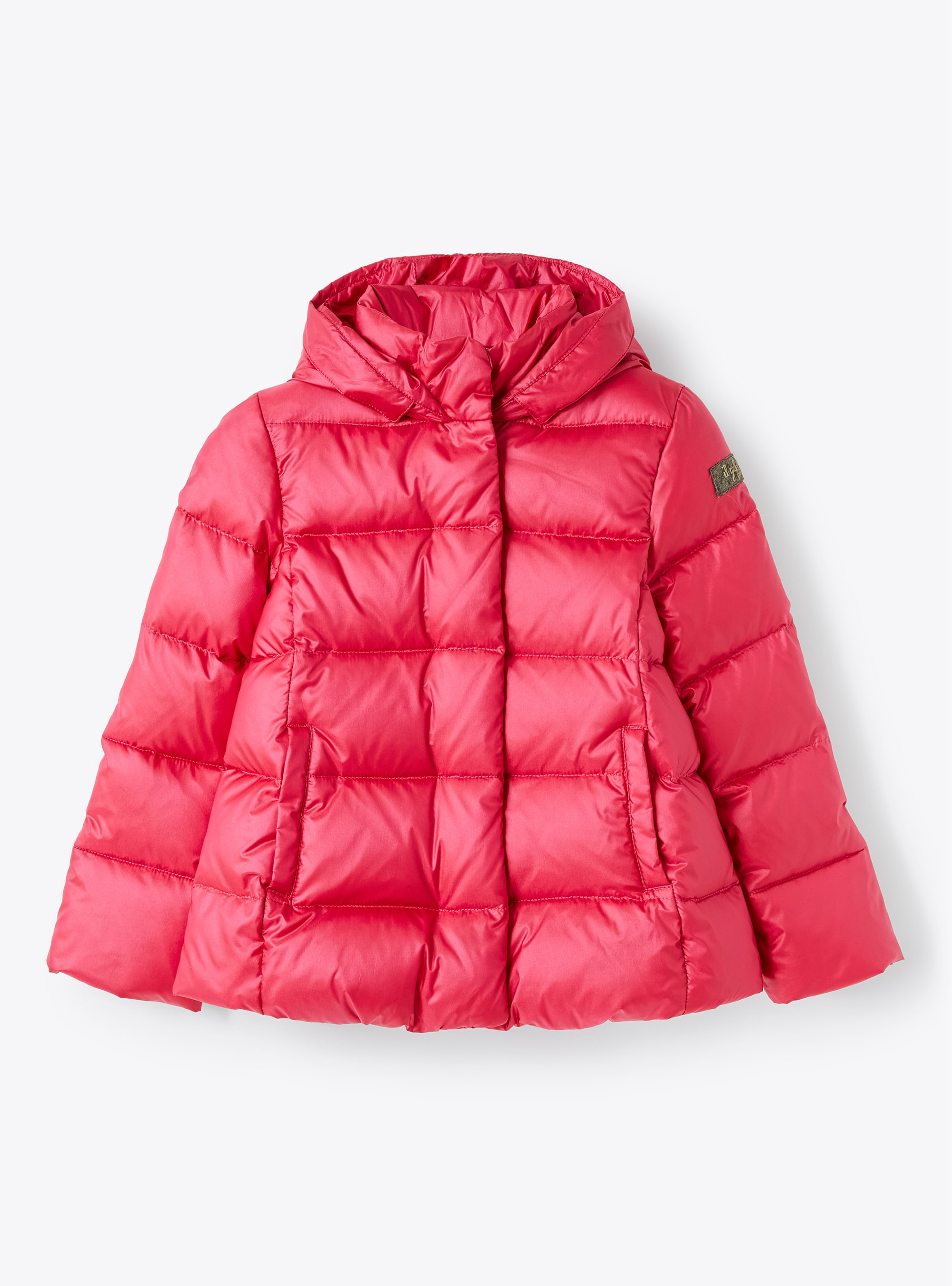 Short red down jacket with fur trim - Red | Il Gufo