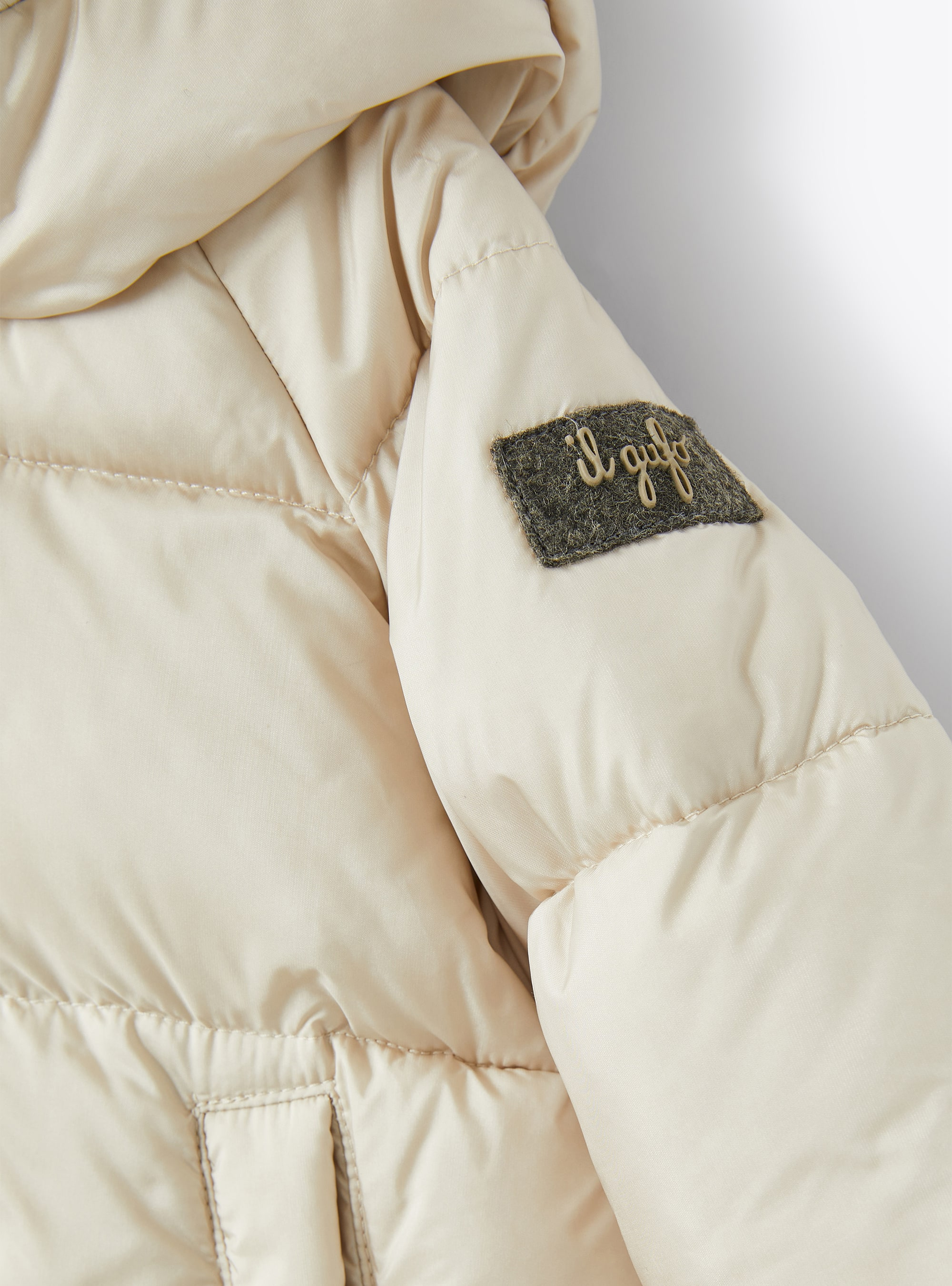 Set Jacke und Schlafsack aus Daunen - Beige | Il Gufo