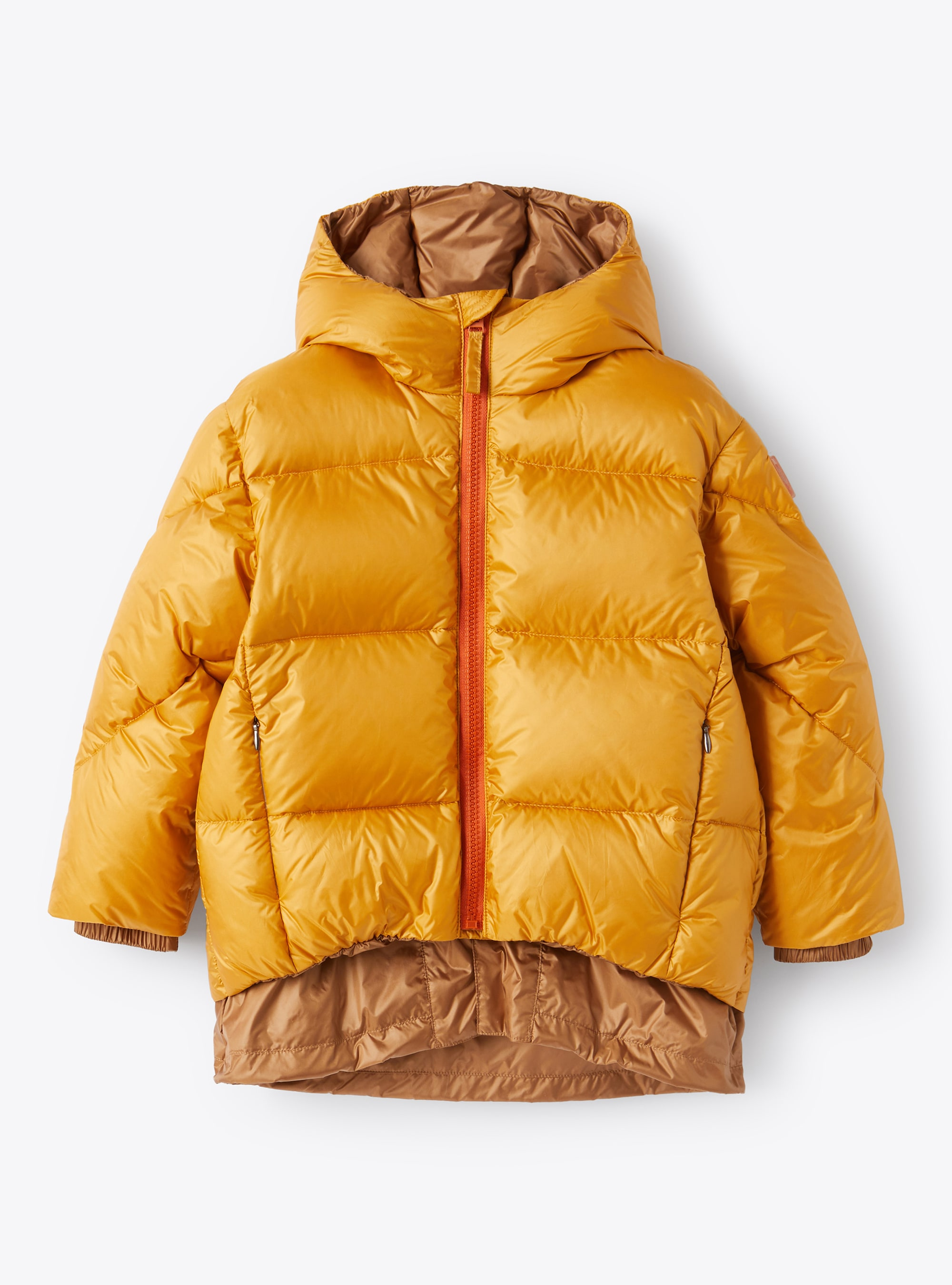 Yellow down jacket with contrast details - Down Jackets - Il Gufo