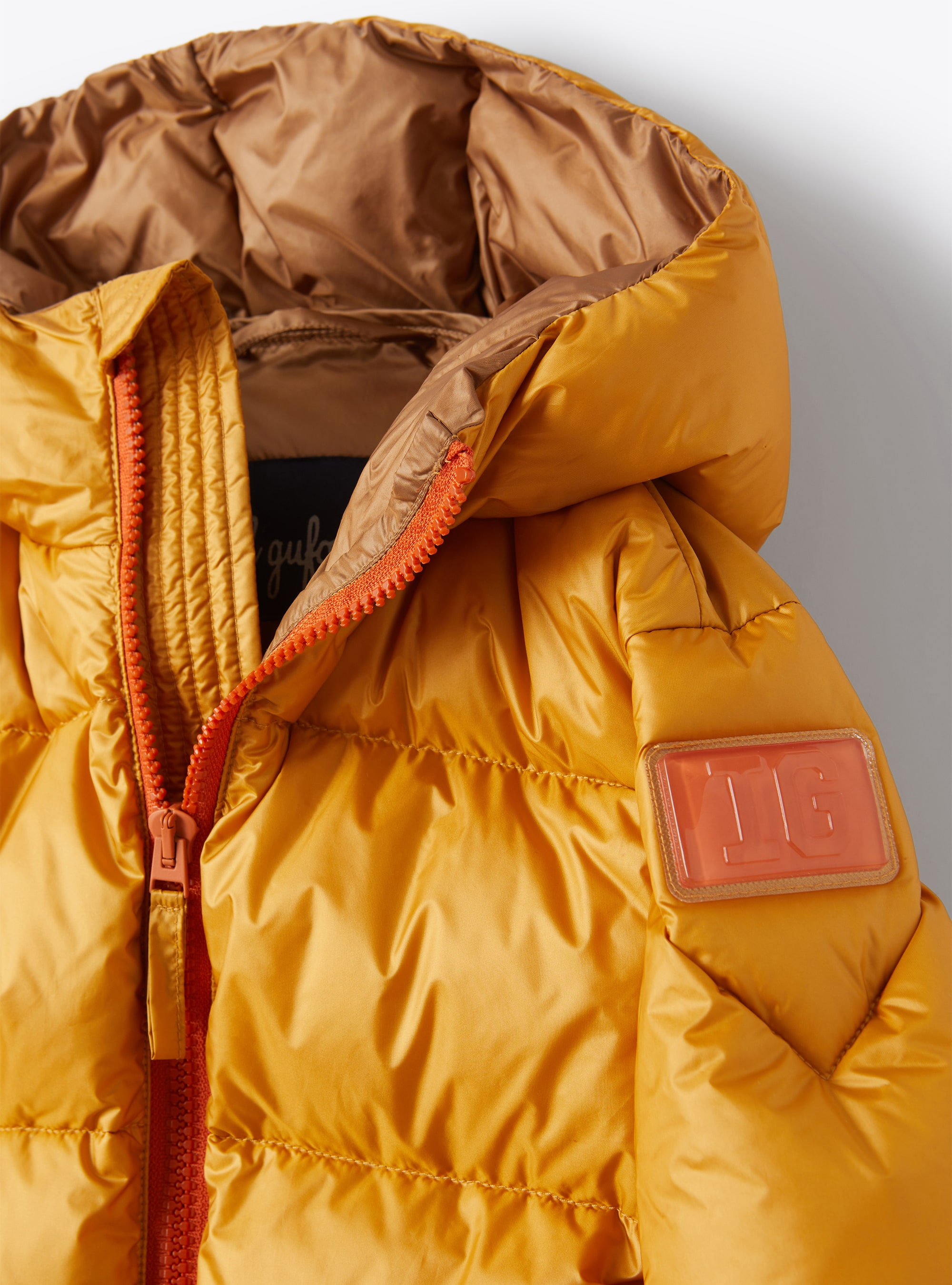 Yellow down jacket with contrast details - Yellow | Il Gufo